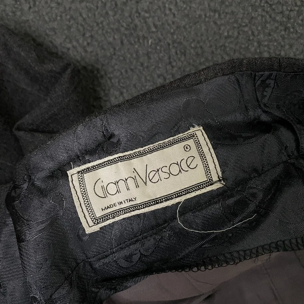 Vintage Gianni Versace Trouser Pants FITS 38x28 Pin Stripe Pleated Baggy Italy